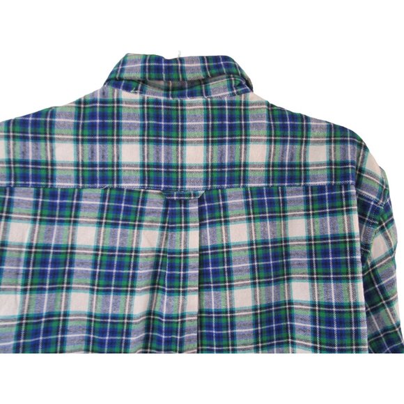 Chaps Brushed Flannel Blue Green Plaid Mens Lg Button Down NWT - Picture 16 of 16